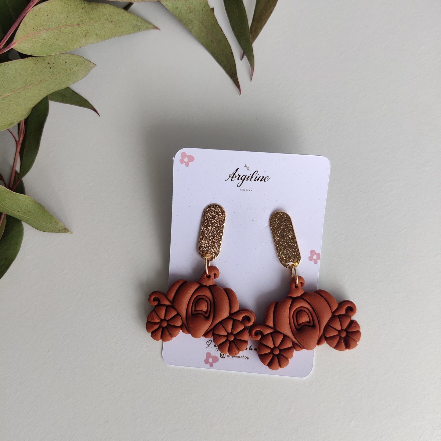 Autumn Collection | Autumn Earrings | Handmade Pumpkin polymer clay earrings | Fall foliage earrings | Fall colors earrings